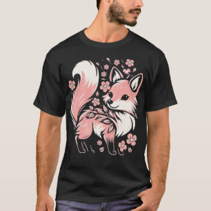 Cherry Blossom Fox No Type T-Shirt