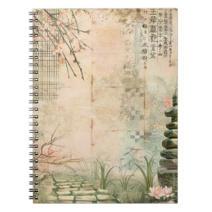 Cherry Blossom Garden Scene (2) Notebook