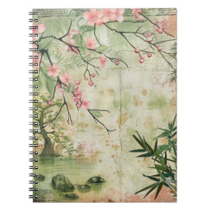 Cherry Blossom Garden Scene (5) Notebook