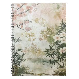 Cherry Blossom Garden Scene (6) Notebook