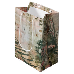 Cherry Blossom Garden Scene (9) Medium Gift Bag