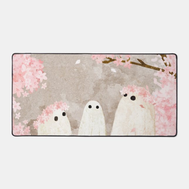 Cherry Blossom Ghosts Desk Mat (Front)