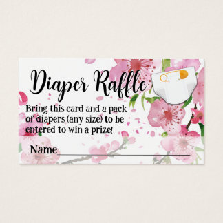 Cherry Blossom Girl Baby Shower Diaper Raffle