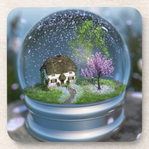 Cherry Blossom Globe Cork Coaster