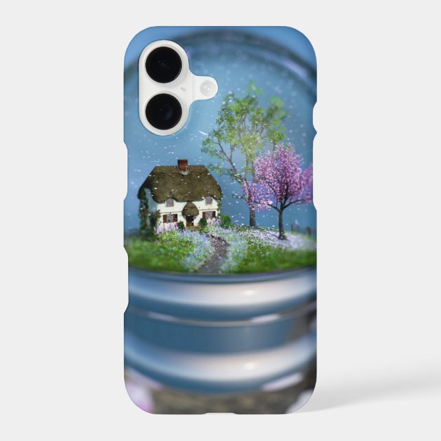 Cherry Blossom Globe iPhone Case (Back)