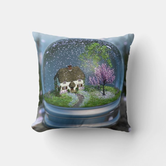 Cherry Blossom Globe Pillow (Front)