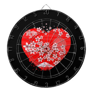 Cherry Blossom Heart    Dartboard