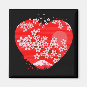 Cherry Blossom Heart Magnet