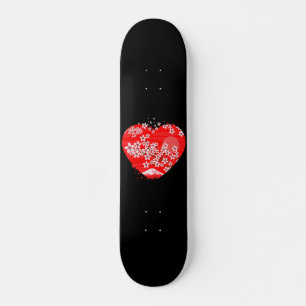 Cherry Blossom Heart Skateboard