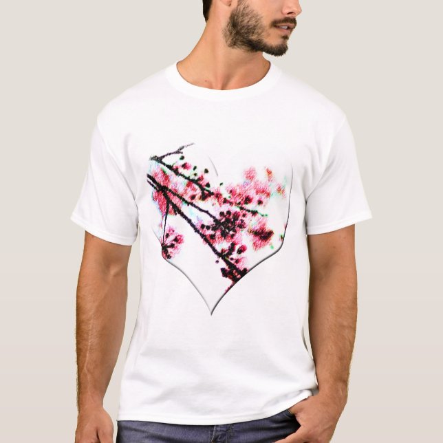 Cherry Blossom Heart T-Shirt (Front)
