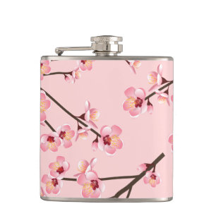 Cherry Blossom Hip Flask