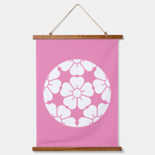 Cherry blossom in Five equal parts cherry blossom Hanging Tapestry