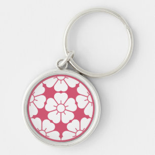 Cherry blossom in Five equal parts cherry blossom Key Ring