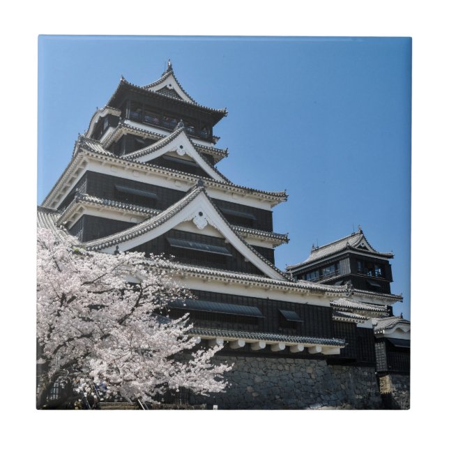 Cherry Blossom In Japan Ceramic Tile (Front)