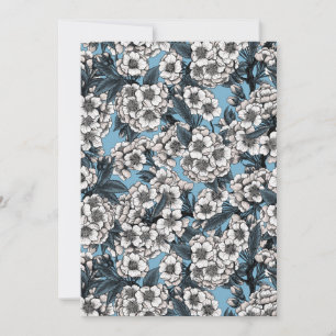 Cherry blossom in white and blue