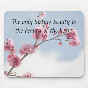 Cherry Blossom Inspirational quote Mouse Pad