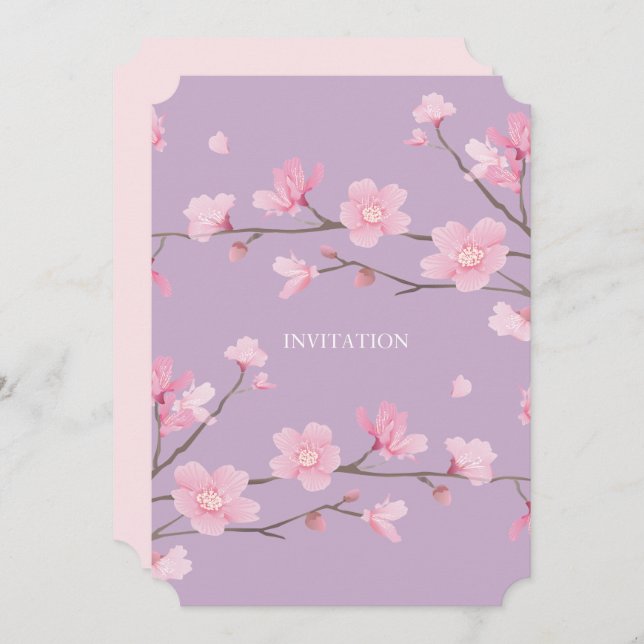 Cherry Blossom Invitation (Front/Back)
