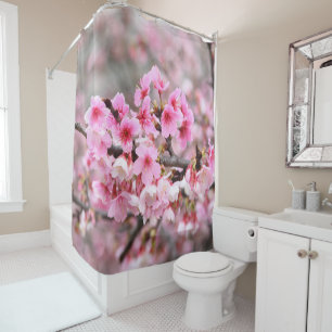Cherry blossom Japanese floral pink Tree Flowers Shower Curtain