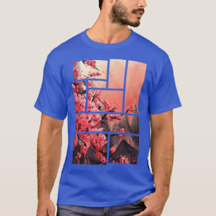 Cherry Blossom Japanese Retro Graphic  T-Shirt