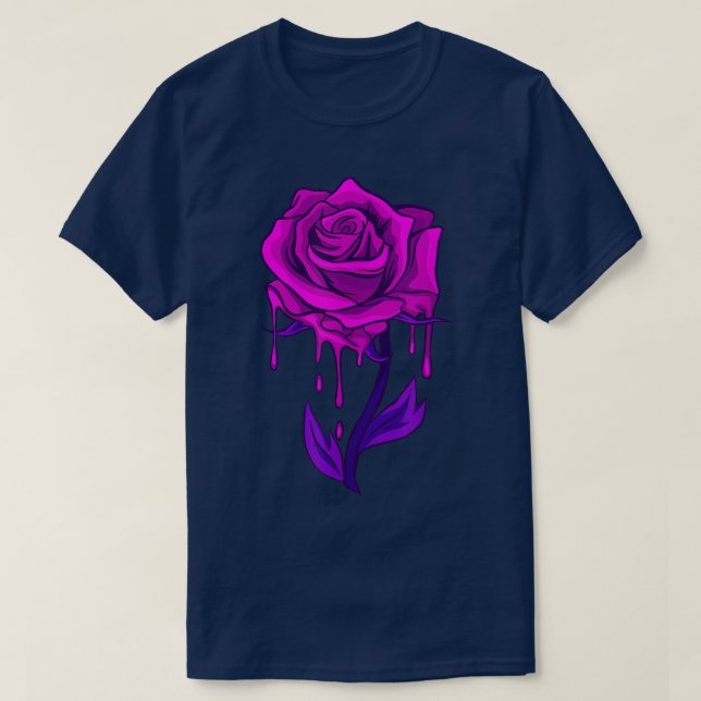 Cherry Blossom Japanese Retro Rose Graphic  T-Shirt (Design Front)