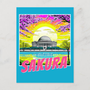 Cherry Blossom Jefferson Memorial Postcard
