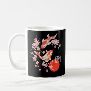 Cherry Blossom Koi Carp Fish Japanese Sakura  Coffee Mug