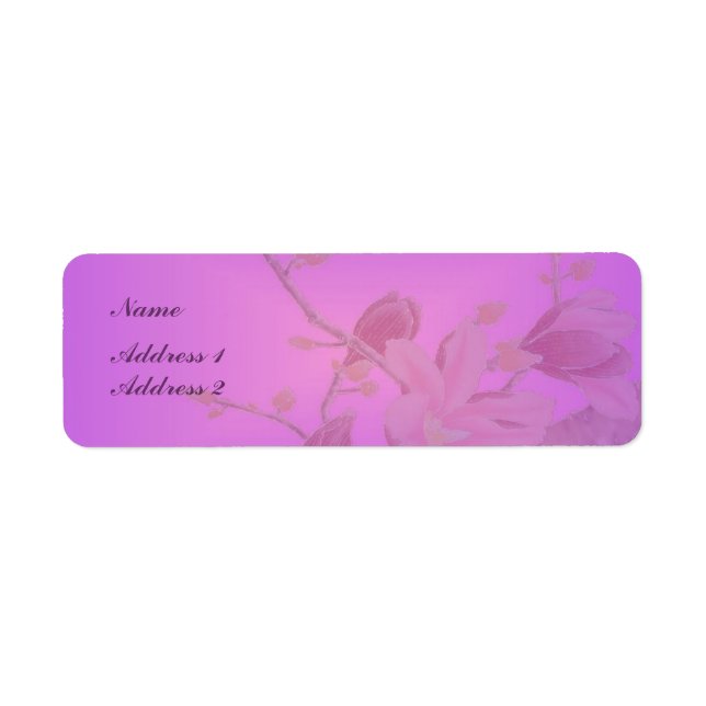 Cherry Blossom Label Return Address Label (Front)