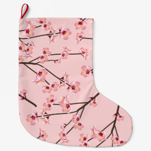 Cherry Blossom Large Christmas Stocking