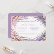 Cherry Blossom & Lavender Tree Rehearsal Dinner