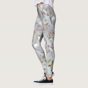 Cherry Blossom Leggings Flower Stretchy Pants