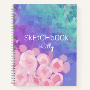 Cherry Blossom Love Spring Energy Wave Sketchbook Notebook