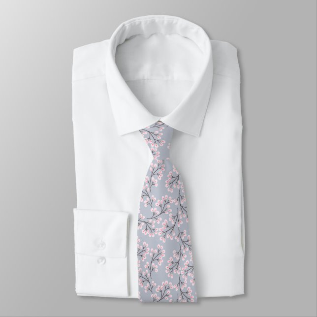 cherry blossom mauve tie (Tied)