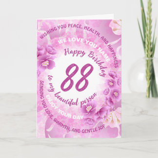 Cherry Blossom Milestone Birthday | Custom Age Card