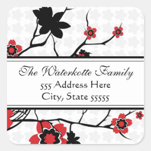 Cherry Blossom Modern Address Labels