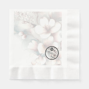 Cherry Blossom Monogram Napkins