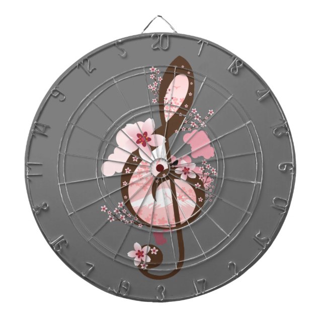 Cherry Blossom Music Dartboard (Front)