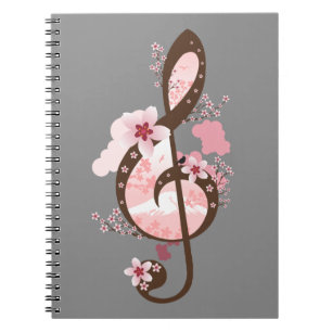 Cherry Blossom Music Notebook
