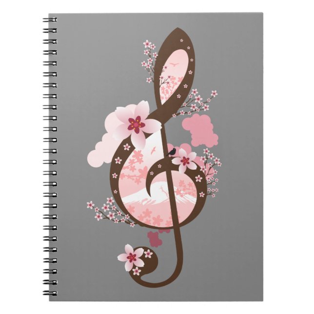 Cherry Blossom Music Notebook (Front)