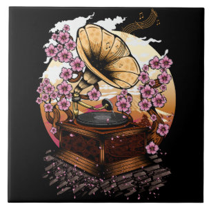 Cherry Blossom Musical Ceramic Tile