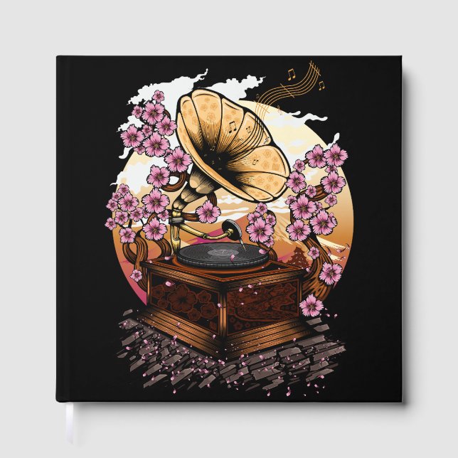 Cherry Blossom Musical Guest Book (Front)