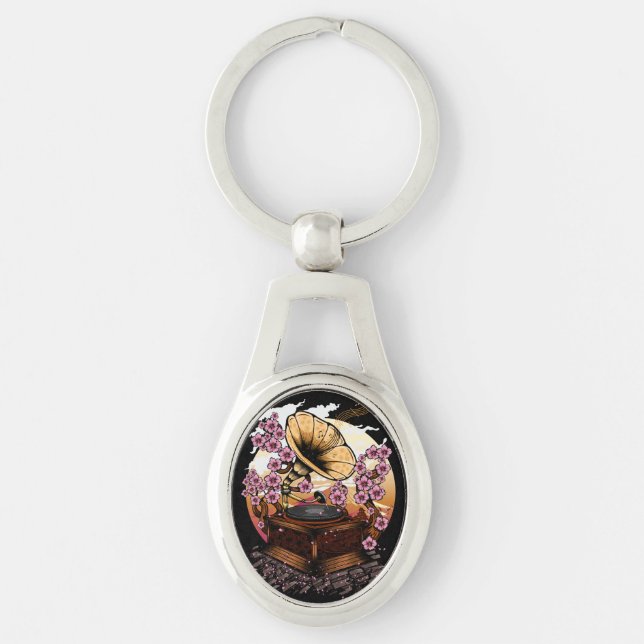 Cherry Blossom Musical Key Ring (Front)