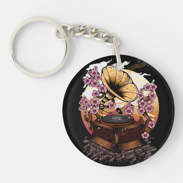 Cherry Blossom Musical Key Ring (Front)