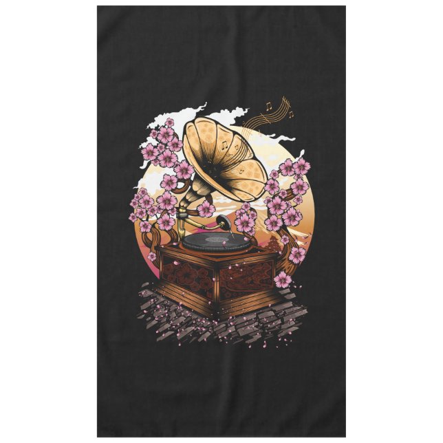 Cherry Blossom Musical Tablecloth (Front)