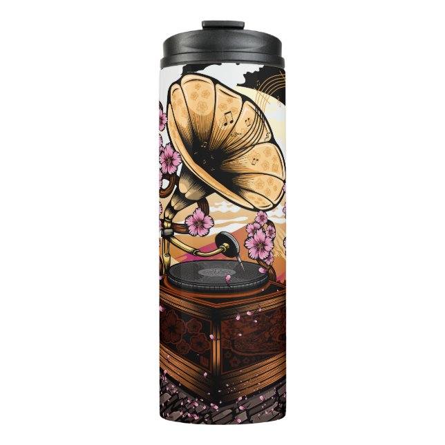 Cherry Blossom Musical Thermal Tumbler (Front)
