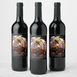 Cherry Blossom Musical Wine Label
