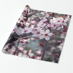 Cherry Blossom Nature Floral Wrapping Paper