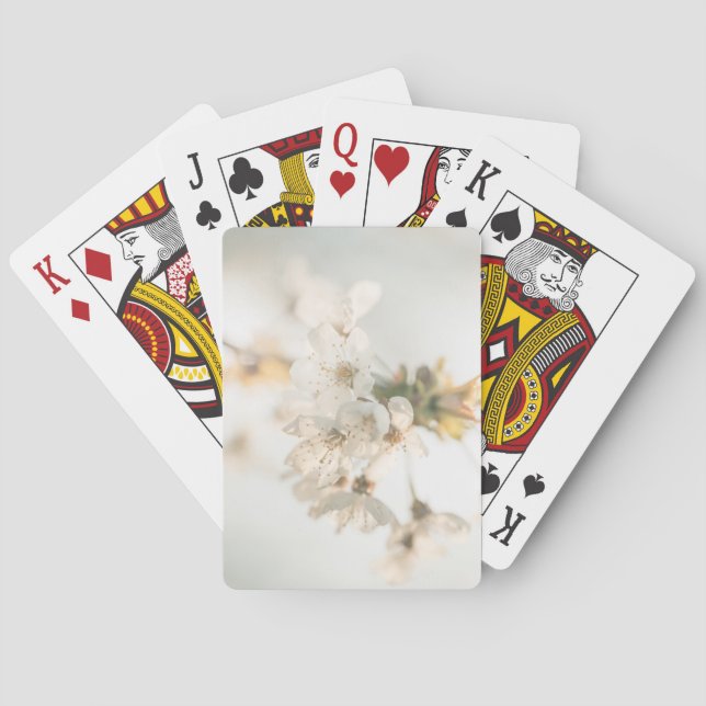 Cherry Blossom Nature Photo Playing Cards (Back)