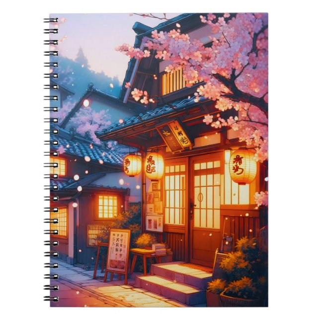 Cherry Blossom Night in Old Japan Notebook (Front)
