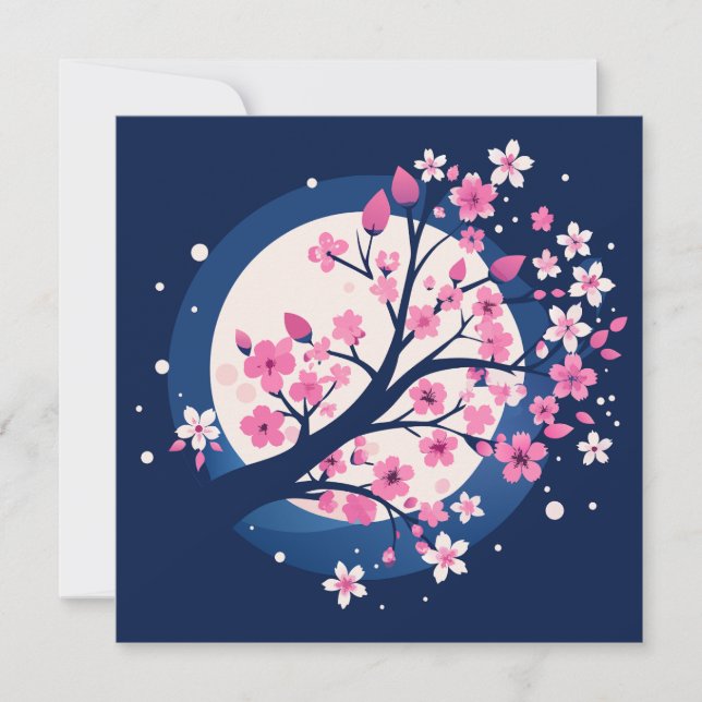 Cherry Blossom Nights Thank You Card (Front)