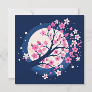 Cherry Blossom Nights Thank You Card